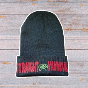 "Straight UP Vanndal" Beanie (Black/Red)