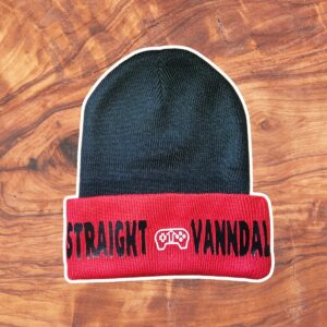 "Straight UP Vanndal" Beanie (Red/Black)